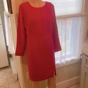 Red A line dress fully lined